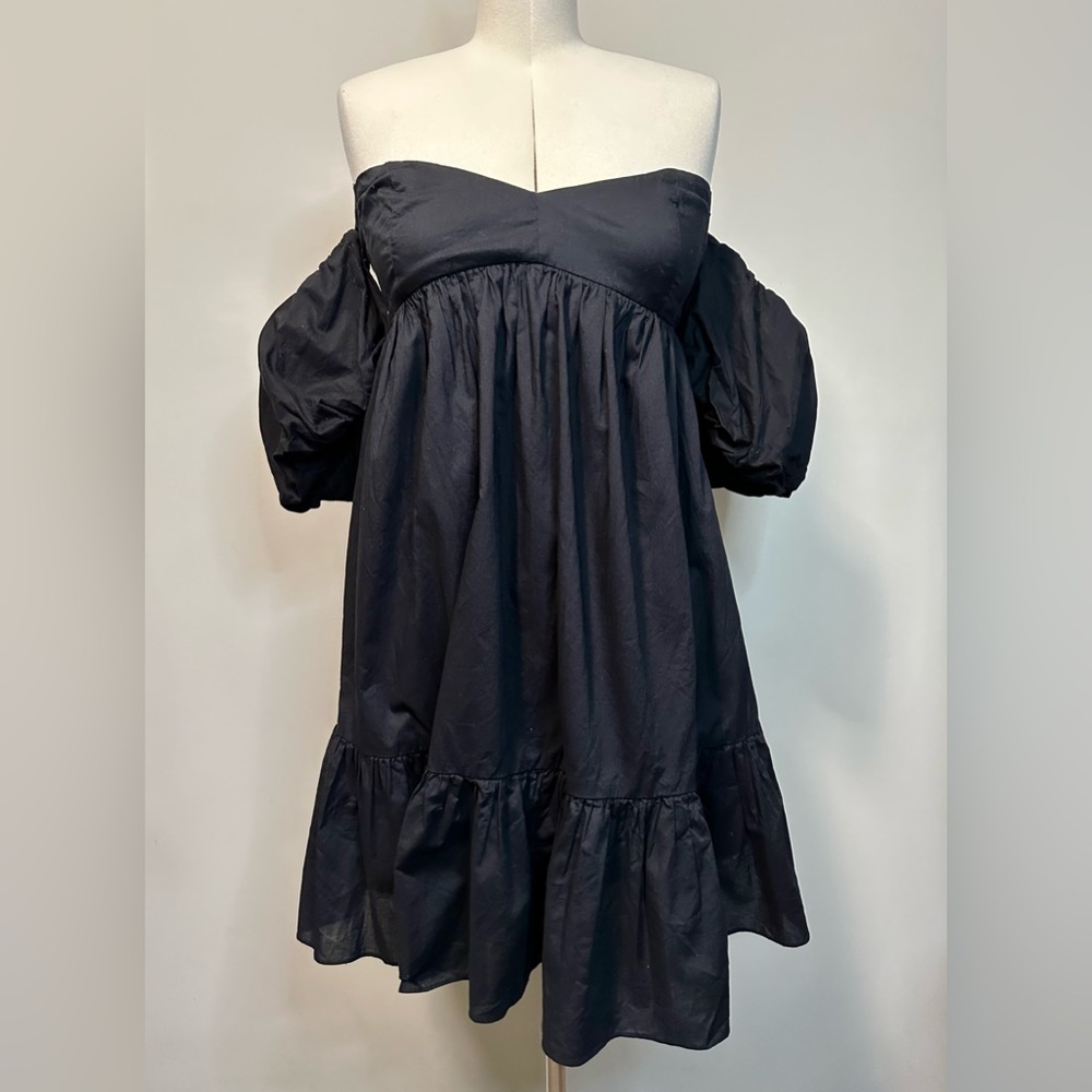 Urban Outfitters Off the Shoulder Black Mini Dress Size XS